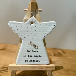 Angel shaped plaque